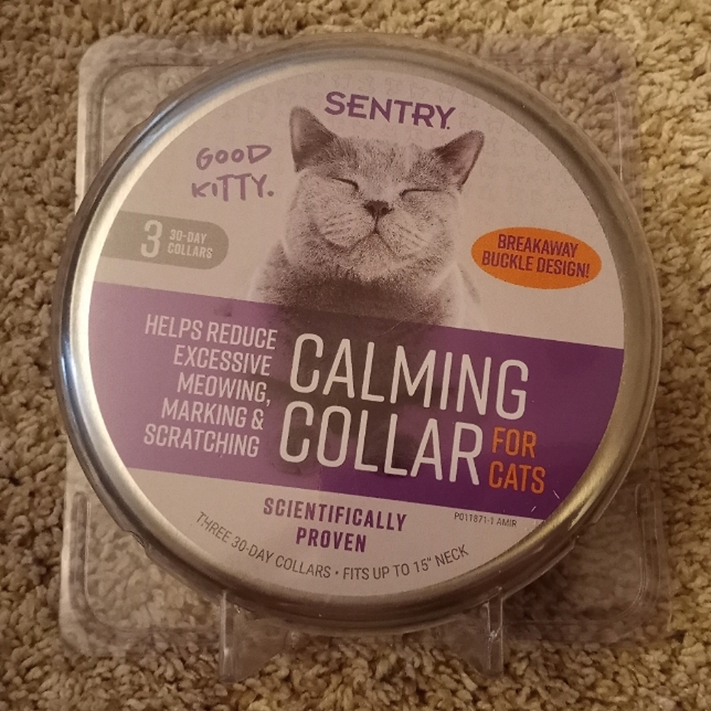 NWOT NIP 3 Sentry Calming Collar for Cats